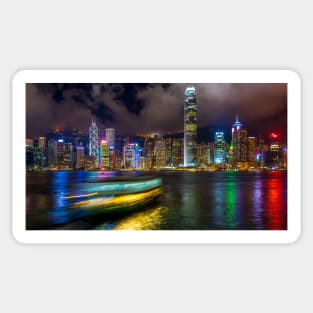 Cross The Harbour - Hong Kong River - Aesthetic Artwork Sticker